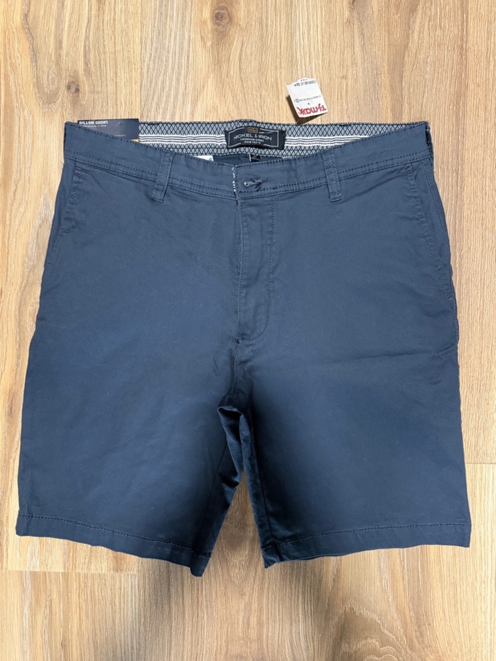 Men's Navy Cotton Blend Chino Shorts
